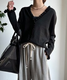 【WEB限定】ニットフリルカーディガン