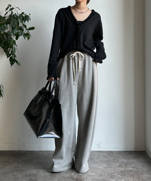 DouDou（ドゥドゥ）の「【WEB限定】ニットフリルカーディガン（カーディガン/ボレロ・レディース・グレー/ブラック/アイボリー・FREE）」の14枚目の写真