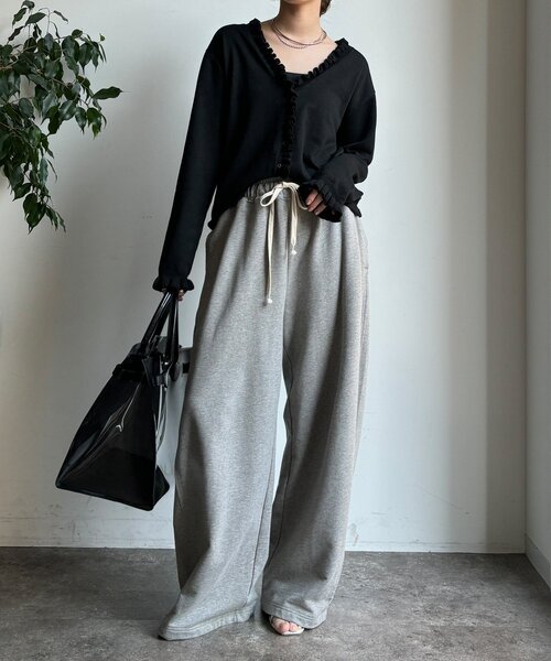 DouDou（ドゥドゥ）の「【WEB限定】ニットフリルカーディガン（カーディガン/ボレロ・レディース・グレー/ブラック/アイボリー・FREE）」の15枚目の写真