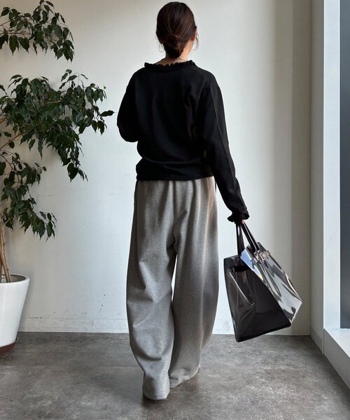 DouDou（ドゥドゥ）の「【WEB限定】ニットフリルカーディガン（カーディガン/ボレロ・レディース・グレー/ブラック/アイボリー・FREE）」の17枚目の写真