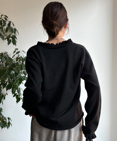 DouDou（ドゥドゥ）の「【WEB限定】ニットフリルカーディガン（カーディガン/ボレロ・レディース・グレー/ブラック/アイボリー・FREE）」の22枚目の写真