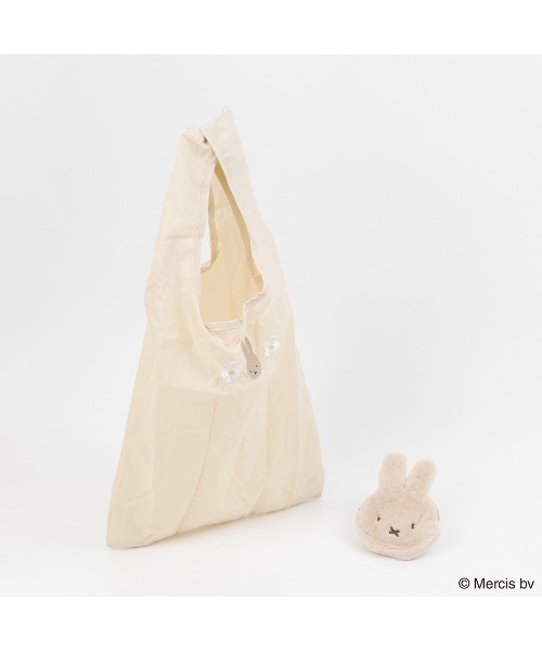 Dick Bruna(ディックブルーナ)の「BRUNA COMPACT ポーチ付き ショッピングバッグ(エコバッグ/サブバッグ・レディース・ブラウン系その他/ホワイト系その他/ベージュ系その他・FREE)」の1枚目の写真
