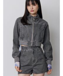 MURUA（ムルーア）の「【セットアップ対応】ウォッシュスタンドネックショートブルゾン（ブルゾン）」