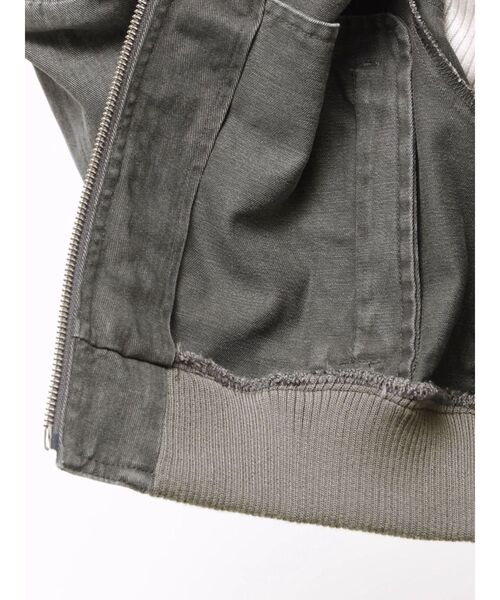 MURUA（ムルーア）の「【セットアップ対応】ウォッシュスタンドネックショートブルゾン（ブルゾン・レディース・グレー/カーキ・FREE）」の22枚目の写真