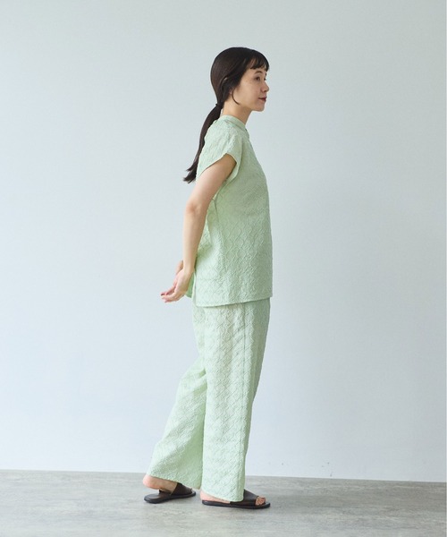 yuni（ユニ　）の「単色刺繍 french sleevesブラウス（シャツ/ブラウス・レディース・ブラック/ベージュ/グリーン・FREE）」の15枚目の写真