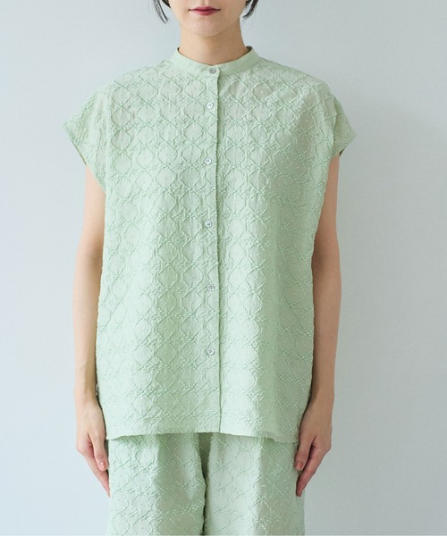 yuni（ユニ　）の「単色刺繍 french sleevesブラウス（シャツ/ブラウス・レディース・ブラック/ベージュ/グリーン・FREE）」の18枚目の写真