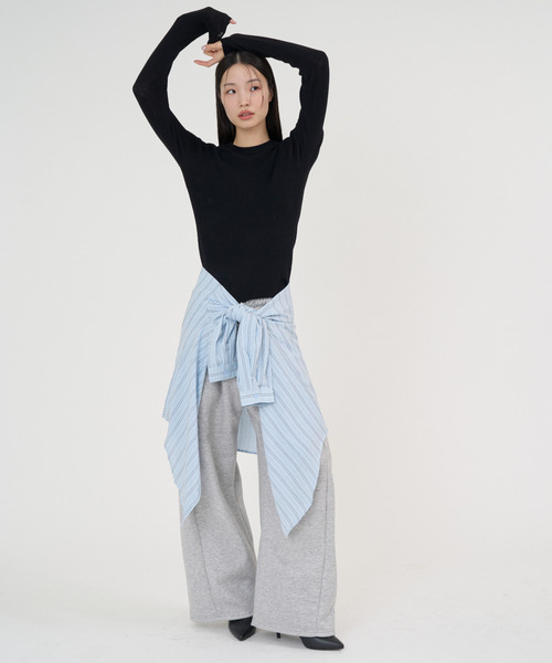 NUJOH（ヌゾ）の「Soft Line Oversized Shirt / ソフトラインオーバーサイズシャツ（シャツ/ブラウス・レディース・ホワイト/グリーン/イエロー/ブルー・FREE）」の21枚目の写真