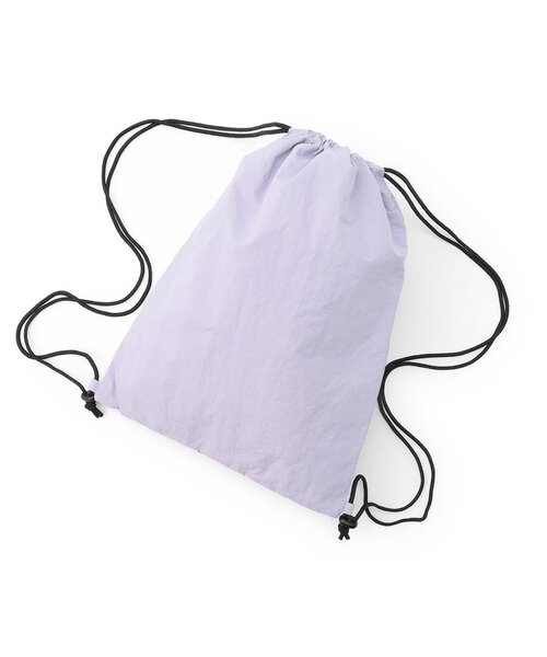 X-girl Stages（エックスガールステージス）の「ロゴ メッシュナップサック（バックパック/リュック・キッズ・ブラック/グリーン系その他/ラベンダー・F）」の4枚目の写真