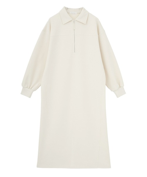 Green　Parks（グリーンパークス）の「ポロ衿ハーフZIPカットワンピース（ワンピース・レディース・チャコールグレー/アイボリー/杢グレー・FREE）」の18枚目の写真