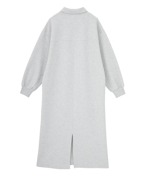 Green　Parks（グリーンパークス）の「ポロ衿ハーフZIPカットワンピース（ワンピース・レディース・チャコールグレー/アイボリー/杢グレー・FREE）」の10枚目の写真