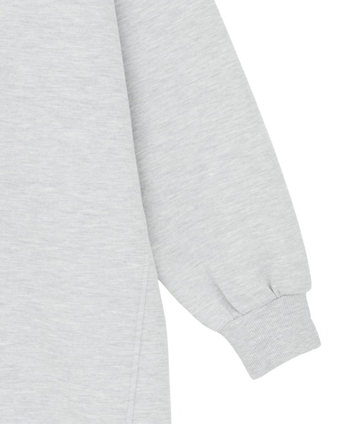 Green　Parks（グリーンパークス）の「ポロ衿ハーフZIPカットワンピース（ワンピース・レディース・チャコールグレー/アイボリー/杢グレー・FREE）」の12枚目の写真