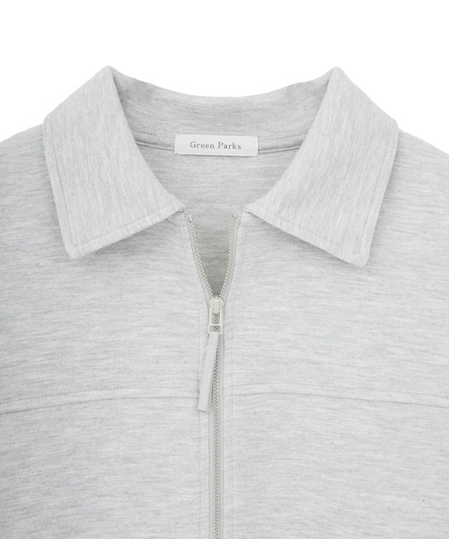 Green　Parks（グリーンパークス）の「ポロ衿ハーフZIPカットワンピース（ワンピース・レディース・チャコールグレー/アイボリー/杢グレー・FREE）」の14枚目の写真