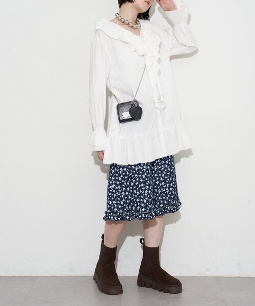 GRAIN（グレイン）の「【GRAIN/グレイン】二つ折りハートチャーム付き２WAYウォレット（財布・レディース・シルバー/ブラック/ボルドー・FREE）」の18枚目の写真