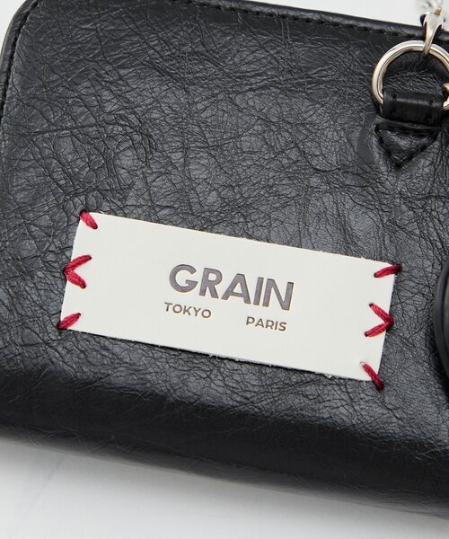 GRAIN（グレイン）の「【GRAIN/グレイン】二つ折りハートチャーム付き２WAYウォレット（財布・レディース・シルバー/ブラック/ボルドー・FREE）」の6枚目の写真