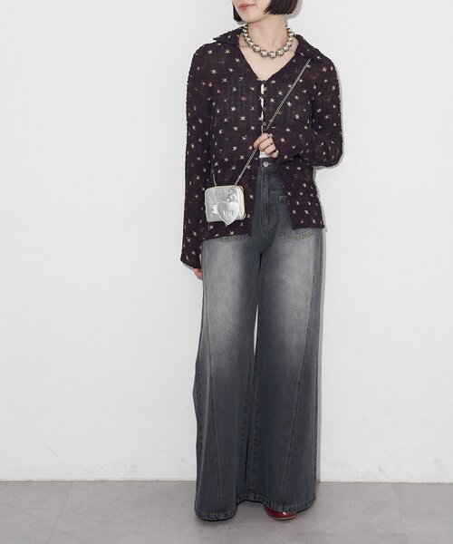 GRAIN（グレイン）の「【GRAIN/グレイン】二つ折りハートチャーム付き２WAYウォレット（財布・レディース・シルバー/ブラック/ボルドー・FREE）」の15枚目の写真