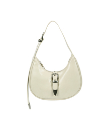 CURETTY（キュリティ）の「C DOUBLE BELT MINI HOBO BAG_CREAM（ショルダーバッグ）」