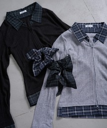 sedacle girl（セダクルガール）の「ラメレイヤードチェックシャツ（シャツ/ブラウス）」