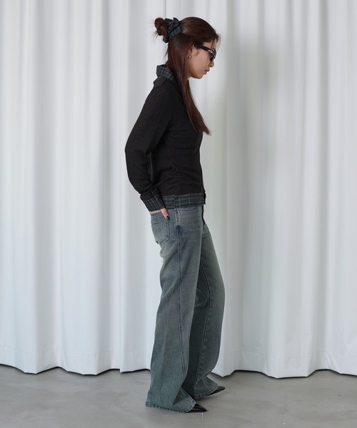 sedacle girl(セダクルガール)の「ラメレイヤードチェックシャツ(シャツ/ブラウス・レディース・ブラック/グレー・MEDIUM/SMALL)」の16枚目の写真