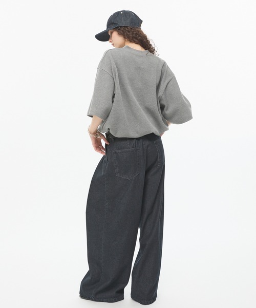 CODDERR(コーダー)の「【CODDERR】ロゴ刺繍 ドローコード ヘンリーネック ワッフル半袖Tシャツ(Tシャツ/カットソー・メンズ・ブラウン/ネイビー/カモフラージュ/ブラック/グレー/オフホワイト/レッド・L/M)」の9枚目の写真