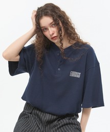 CODDERR（コーダー）の「【CODDERR】ロゴ刺繍 ドローコード ヘンリーネック サーマル半袖Tシャツ（Tシャツ/カットソー）」