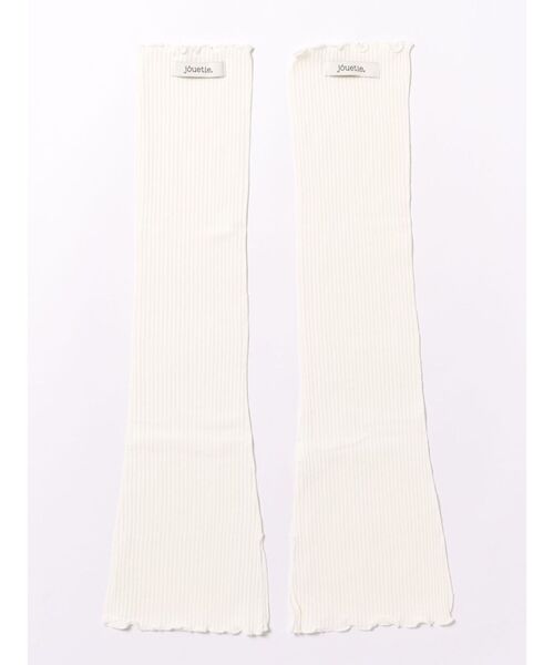 jouetie（ジュエティ）の「リブレッグウォーマー（レッグウォーマー・レディース・オフホワイト/ブラック・FREE）」の5枚目の写真