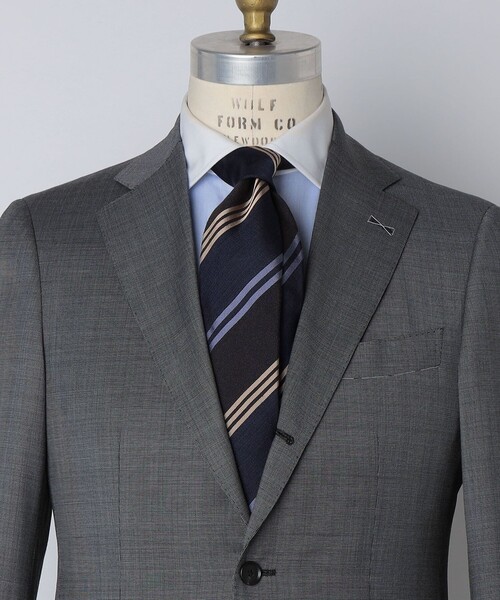 SHIPS(シップス)の「SHIPS: ヴィンテージ アーカイブ シルク メランジ ワイド ストライプ ネクタイ(ネクタイ・メンズ・ブルー/ネイビー/カーキ・ONE SIZE)」の1枚目の写真