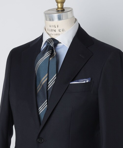 SHIPS(シップス)の「SHIPS: ヴィンテージ アーカイブ シルク メランジ ワイド ストライプ ネクタイ(ネクタイ・メンズ・ブルー/ネイビー/カーキ・ONE SIZE)」の5枚目の写真