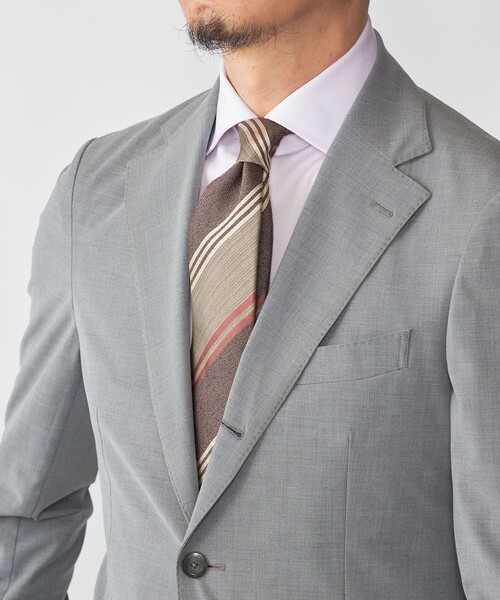 SHIPS(シップス)の「SHIPS: ヴィンテージ アーカイブ シルク メランジ ワイド ストライプ ネクタイ(ネクタイ・メンズ・ブルー/ネイビー/カーキ・ONE SIZE)」の7枚目の写真