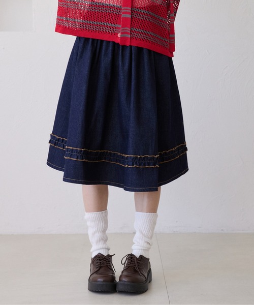 kutir(クティール)の「【セットアップ着用可能】アソートフリルミディスカート(スカート・レディース・ブラック/ブルー/グレー・FREE)」の21枚目の写真