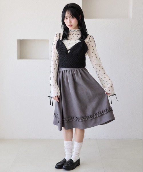 kutir(クティール)の「【セットアップ着用可能】アソートフリルミディスカート(スカート・レディース・ブラック/ブルー/グレー・FREE)」の17枚目の写真