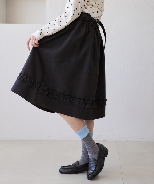 kutir(クティール)の「【セットアップ着用可能】アソートフリルミディスカート(スカート・レディース・ブラック/ブルー/グレー・FREE)」の6枚目の写真