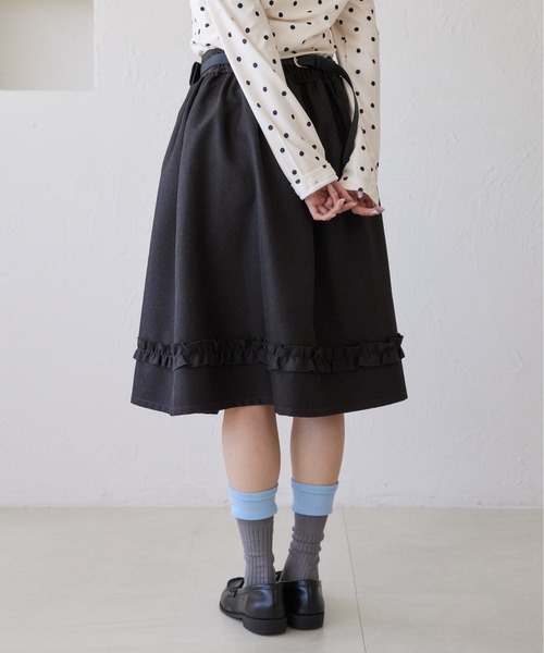 kutir(クティール)の「【セットアップ着用可能】アソートフリルミディスカート(スカート・レディース・ブラック/ブルー/グレー・FREE)」の7枚目の写真