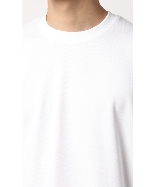 AOYAMA（アオヤマ）の「ゼロプレッシャーポンチクルーネックＴシャツ【長袖】<ハリと伸縮性、上品な光沢が特徴のポンチニット>（Tシャツ/カットソー・メンズ・ブラック/ホワイト・LL/L/M/S）」の3枚目の写真