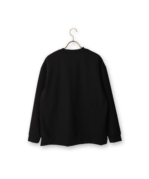 AOYAMA（アオヤマ）の「ゼロプレッシャーポンチクルーネックＴシャツ【長袖】<ハリと伸縮性、上品な光沢が特徴のポンチニット>（Tシャツ/カットソー・メンズ・ブラック/ホワイト・LL/L/M/S）」の12枚目の写真