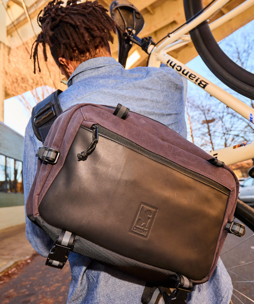 CHROME / クローム ］KADET MAX SLING BAG BCVL_BLACK CANVAS LEATHER