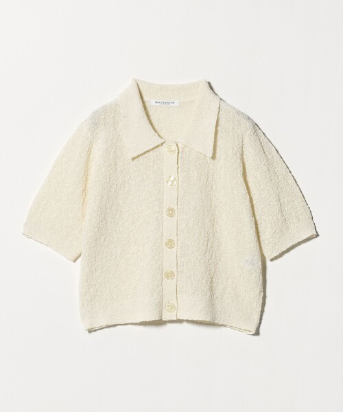 BEAUTY&YOUTH UNITED ARROWS（ビューティーアンドユースユナイテッドアローズ）の「ノットヤーンニット ハーフスリーブ シャツ カーディガン ウォッシャブル（カーディガン/ボレロ・レディース・オフホワイト/ライトブルー/ブラック・FREE）」の17枚目の写真