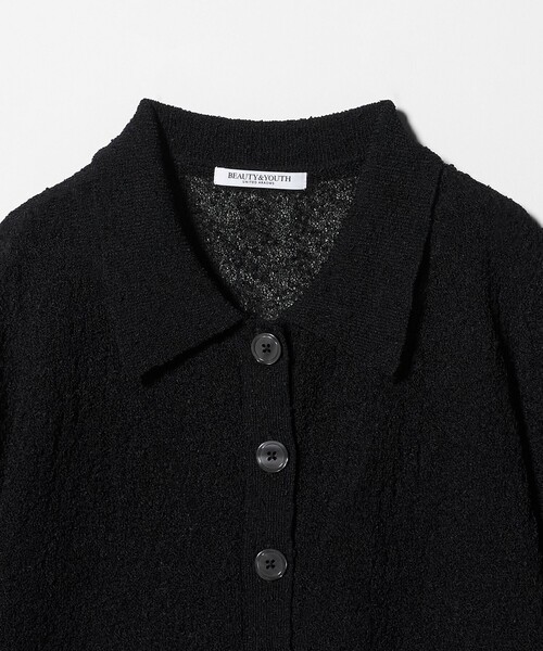 BEAUTY&YOUTH UNITED ARROWS（ビューティーアンドユースユナイテッドアローズ）の「ノットヤーンニット ハーフスリーブ シャツ カーディガン ウォッシャブル（カーディガン/ボレロ・レディース・オフホワイト/ライトブルー/ブラック・FREE）」の21枚目の写真