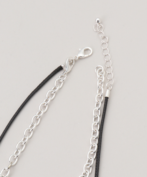 B.C STOCK（ベーセーストック）の「チェーンモチーフトップ2連ネックレス（ネックレス・レディース・シルバー・FREE）」の4枚目の写真