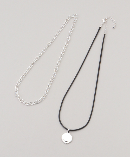 B.C STOCK（ベーセーストック）の「チェーンモチーフトップ2連ネックレス（ネックレス・レディース・シルバー・FREE）」の5枚目の写真