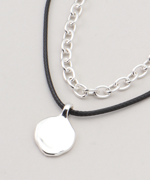 B.C STOCK（ベーセーストック）の「チェーンモチーフトップ2連ネックレス（ネックレス・レディース・シルバー・FREE）」の6枚目の写真