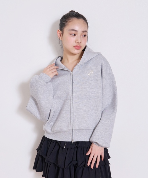 LOVETOXIC（ラブトキシック）の「【ふわカル/セット可】ダンボールZIPパーカ（パーカー・キッズ・グレー/ブラック/アイボリー/サックスブルー・S:140cm/L:160cm/M:150cm）」の7枚目の写真