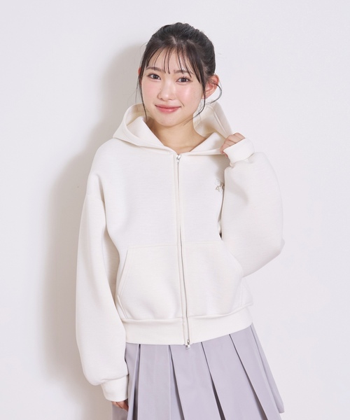 LOVETOXIC（ラブトキシック）の「【ふわカル/セット可】ダンボールZIPパーカ（パーカー・キッズ・グレー/ブラック/アイボリー/サックスブルー・S:140cm/L:160cm/M:150cm）」の10枚目の写真