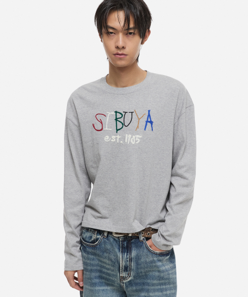 DNSR(ディーエヌエスアール)の「クロップ渋谷ロングスリーブグレー(Tシャツ/カットソー・メンズ・その他・MEDIUM/LARGE/X-LARGE)」の1枚目の写真