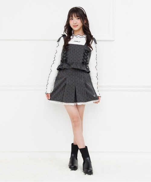 PINKHUNT(ピンクハント)の「PINKHUNT ハートストライプショートパンツ 1304K (トップス別売り)(その他パンツ・キッズ・チャコールグレー/アッシュグレー・160cm/120cm/130cm/140cm/150cm)」の12枚目の写真