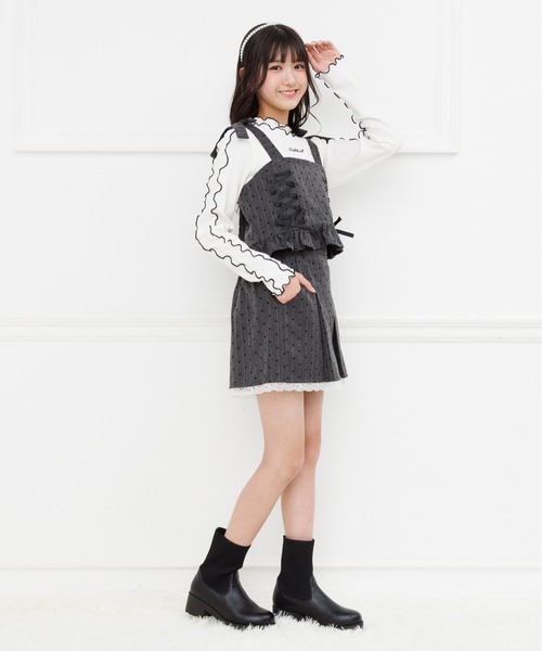 PINKHUNT(ピンクハント)の「PINKHUNT ハートストライプショートパンツ 1304K (トップス別売り)(その他パンツ・キッズ・チャコールグレー/アッシュグレー・160cm/120cm/130cm/140cm/150cm)」の14枚目の写真