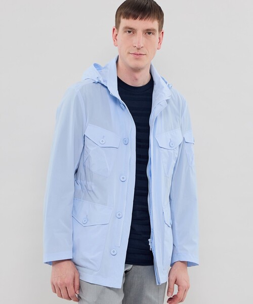 MACKINTOSH LONDON(マッキントッシュ ロンドン)の「【BERWICK】【FEATHER-TECH PAC】【FLEX NYLON】ストレッチナイロンミリタリーブルゾン(ブルゾン・メンズ・ブルー系その他2/ネイビー/グレー・38/42/40)」の3枚目の写真