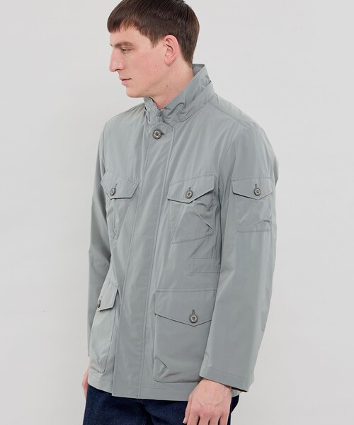 MACKINTOSH LONDON(マッキントッシュ ロンドン)の「【BERWICK】【FEATHER-TECH PAC】【FLEX NYLON】ストレッチナイロンミリタリーブルゾン(ブルゾン・メンズ・ブルー系その他2/ネイビー/グレー・38/42/40)」の4枚目の写真