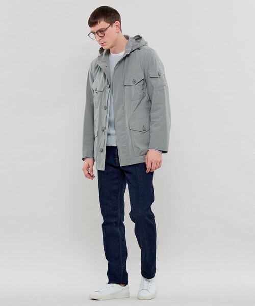 MACKINTOSH LONDON(マッキントッシュ ロンドン)の「【BERWICK】【FEATHER-TECH PAC】【FLEX NYLON】ストレッチナイロンミリタリーブルゾン(ブルゾン・メンズ・ブルー系その他2/ネイビー/グレー・38/42/40)」の5枚目の写真