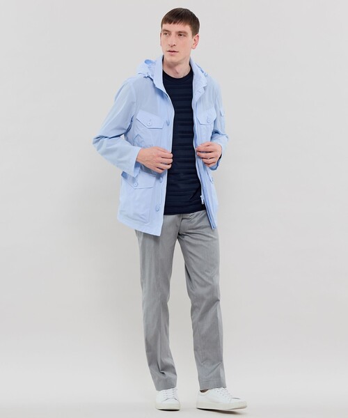 MACKINTOSH LONDON(マッキントッシュ ロンドン)の「【BERWICK】【FEATHER-TECH PAC】【FLEX NYLON】ストレッチナイロンミリタリーブルゾン(ブルゾン・メンズ・ブルー系その他2/ネイビー/グレー・38/42/40)」の6枚目の写真