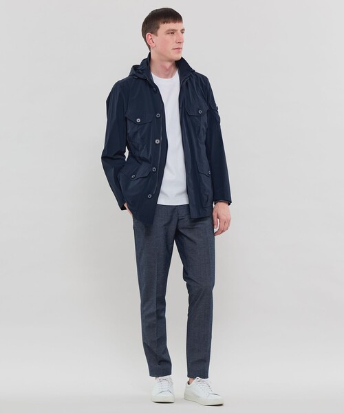 MACKINTOSH LONDON(マッキントッシュ ロンドン)の「【BERWICK】【FEATHER-TECH PAC】【FLEX NYLON】ストレッチナイロンミリタリーブルゾン(ブルゾン・メンズ・ブルー系その他2/ネイビー/グレー・38/42/40)」の7枚目の写真
